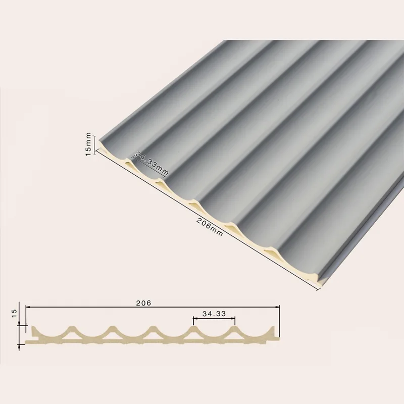 206 Hollow Recessed 6-Grid Fluted Panel