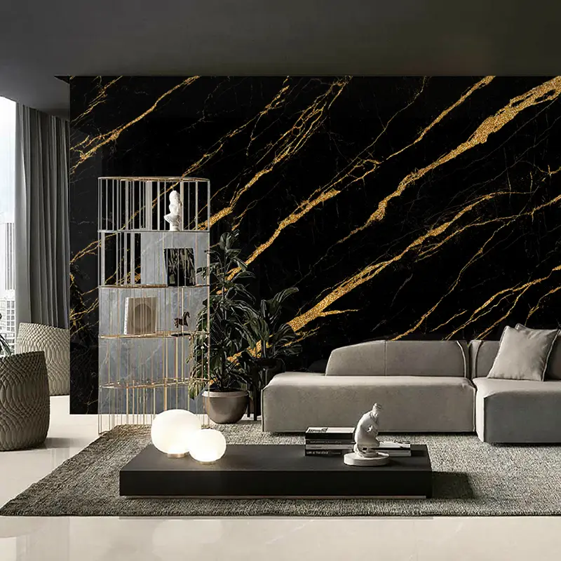 Black Gold Series Marble Background Wall Panel